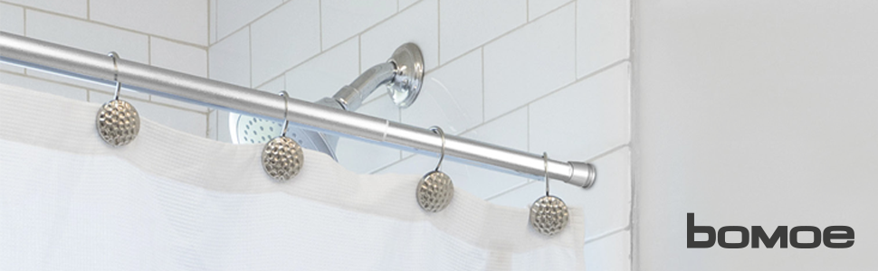 Штанга для душу та шторки без свердління, регульована – Gardinenstange (115-200 см, алюміній)