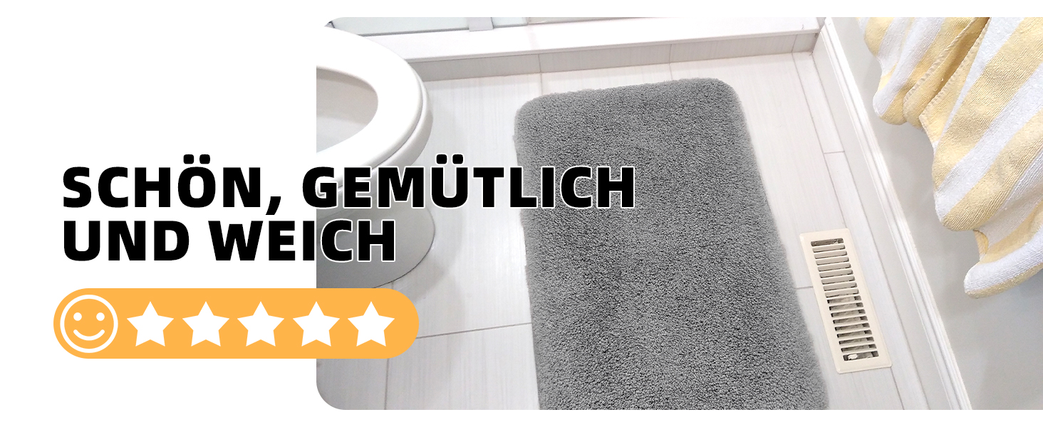 Килимок для ванної кімнати Color G 40x60 см, антиковзаючий, швидковисихаючий, плюшевий, сірий | Килимок для ванни, для душу