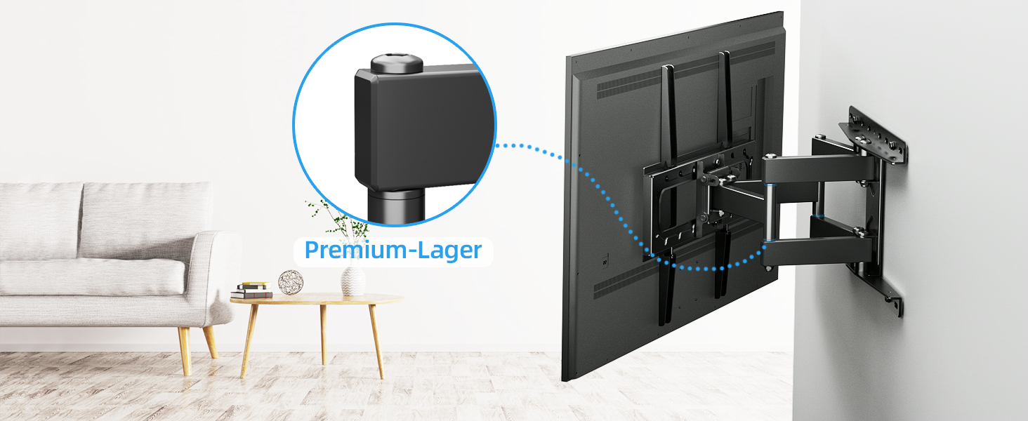 Кріплення для телевізора HOME VISION HV6401: поворотне та нахильне, для телевізорів 26-65 дюймів, універсальне, VESA 400x400, до 60 кг