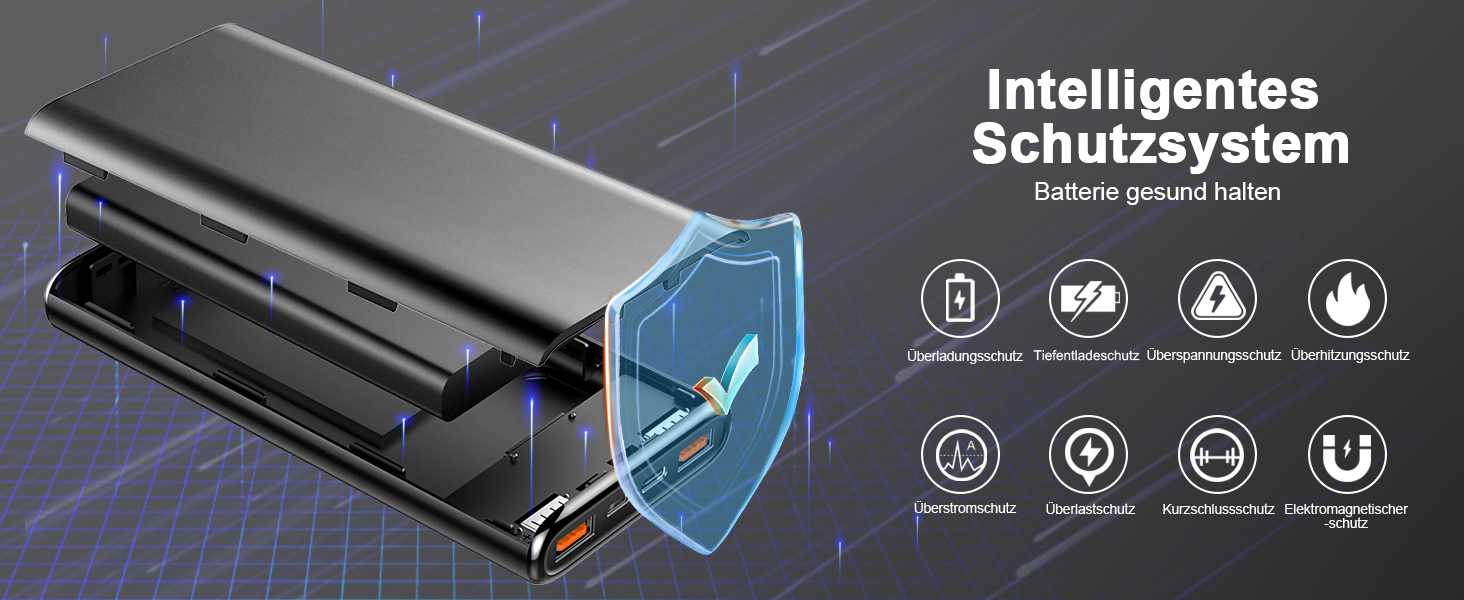 Power Bank 10000mAh з USB-C, 22,5W PD3.0 та QC4.0, для iPhone, Android, LED-індикатор