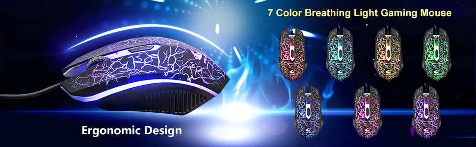 Ігровий набір клавіатури, навушників та миші, UK Layout, 104 клавіші, RGB підсвічування, 2400DPI, 7.1 Surround Sound, для PS4/Xbox (потрібен адаптер)