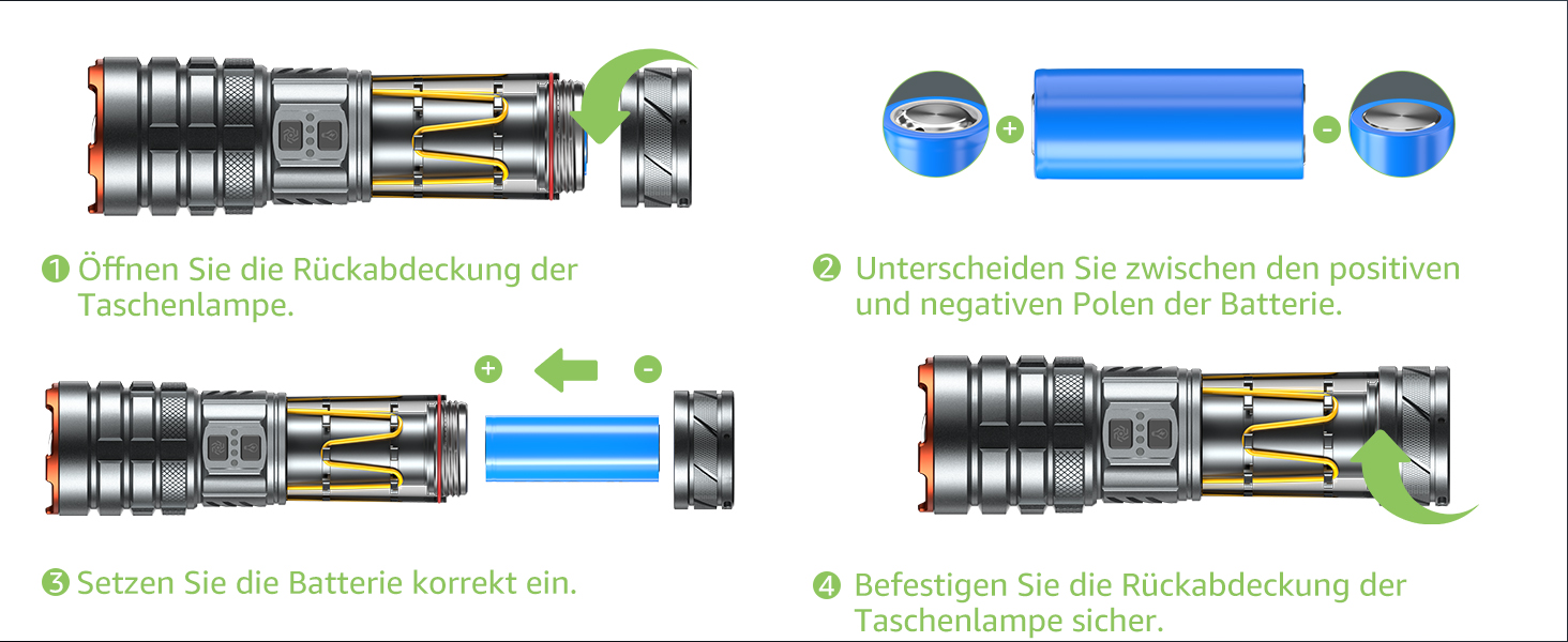 Потужний ліхтарик LED 1000000 люмен, ліхтарик з підзарядкою, кемпінгове світло, зум, 11 режимів, довга робота, водонепроникний тактичний ліхтарик для кемпінгу, відпочинку на природі, надзвичайних ситуацій (сірий)