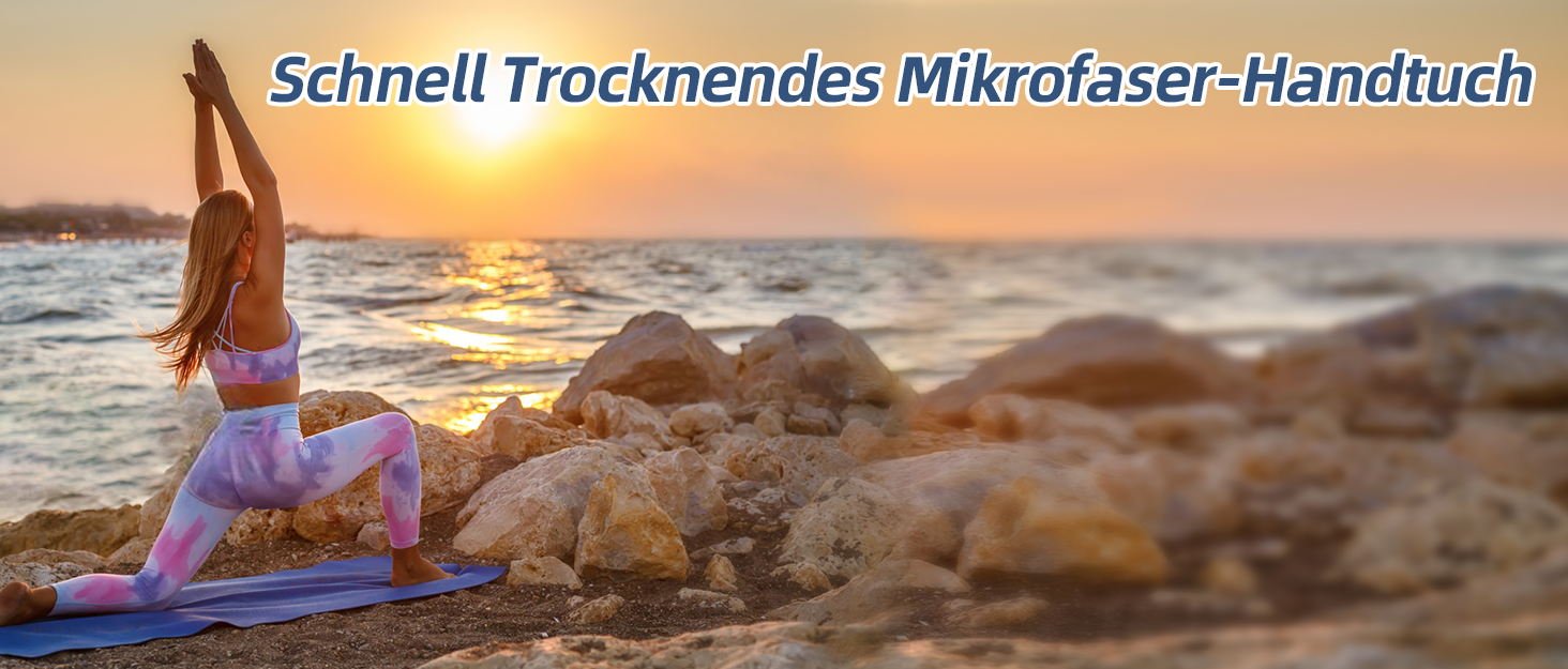 Набір з 3-х рушників з мікрофібри (великий 160x80 см та 2 маленьких 80x40 см), швидковисихаючі рушники для фітнесу та спорту, для пляжу, ванни, спорту та подорожей, темно-синій