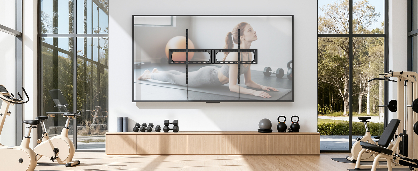 Кріплення для телевізора monTEK Heavy Duty – настінне кріплення для телевізорів 37-140 дюймів, до 136 кг, ультратонкий профіль 32 мм, сумісність з дерев'яними стійками 406/450/600 мм, VESA до 1200x800 мм