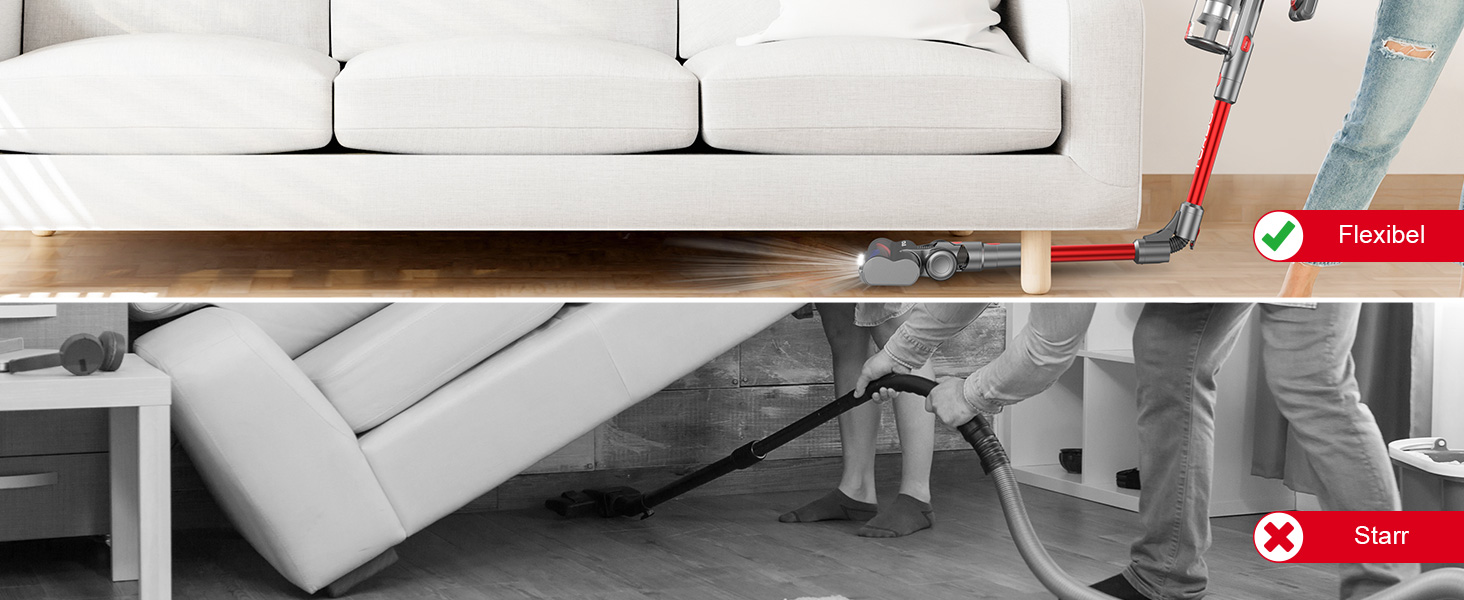 Акумуляторний пилосос Aonus A9 Pro, пластиковий, червоний, 500 Вт, об'єм 1 літр, 60 дБ