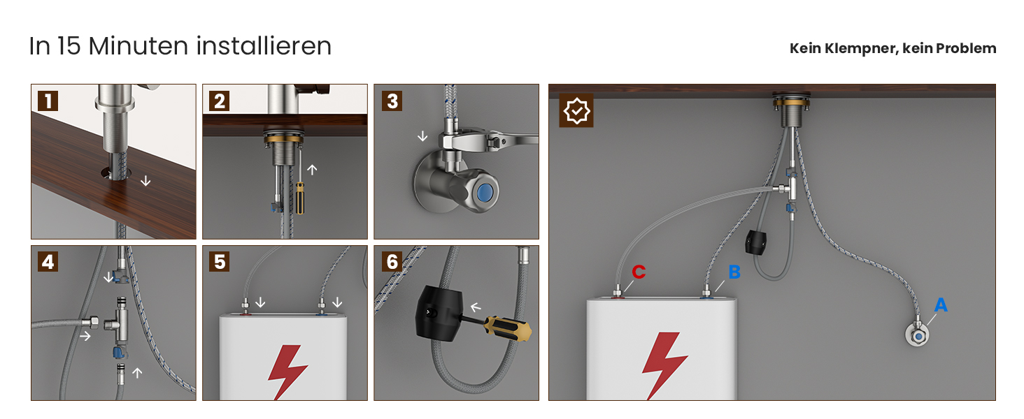 Кухонний змішувач Dayone з висувною лійкою, нержавіюча сталь SUS304, високий тиск, кухонний кран з 2 функціями, поворотна на 360°, для кухні
