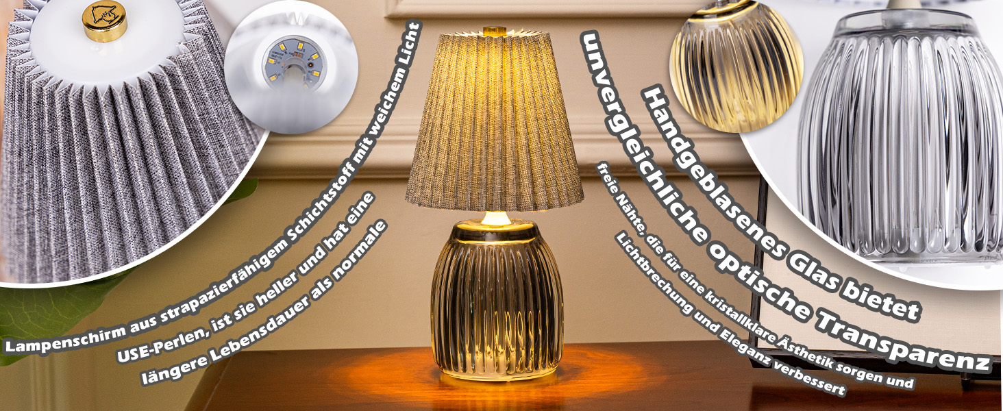 Настільна лампа MJ з таймером, акумуляторна, для дому та декору (сіра)