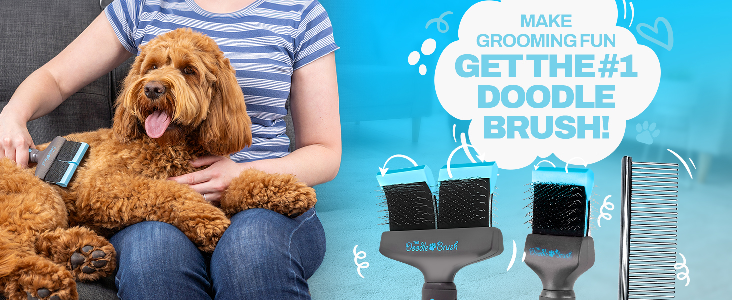 Щітка для собак золотистих пуделів та лабрадудів, щітка для довгошерстих пуделів - вичесання для собак - щітка для виривання шерсті, щітка для розплутування шерсті собак - щітка для вичісування шерсті собак (одинарний насадка)