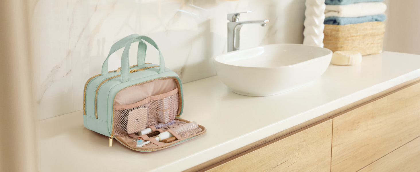 Валіза-органайзер для подорожей Lifewit 5L, водонепроникний, з відділенням для мокрого одягу, для косметики та туалетних аксесуарів (М'ятний, ML)