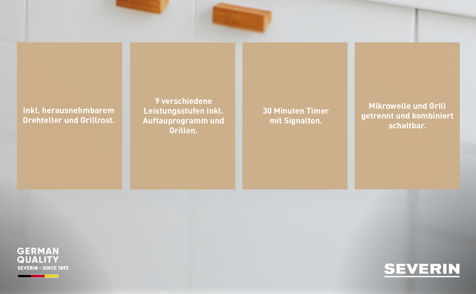 Мікрохвильова піч Severin 2-в-1 з грилем 700 Вт, 20 л, чорна, з 9 автоматичними програмами та грилем
