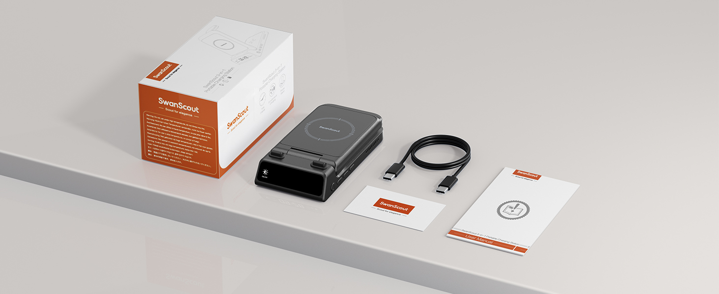 Зарядна станція SwanScout 703F 3-в-1 для Samsung Galaxy Z Flip 7/Watch 8/Buds (без адаптера)