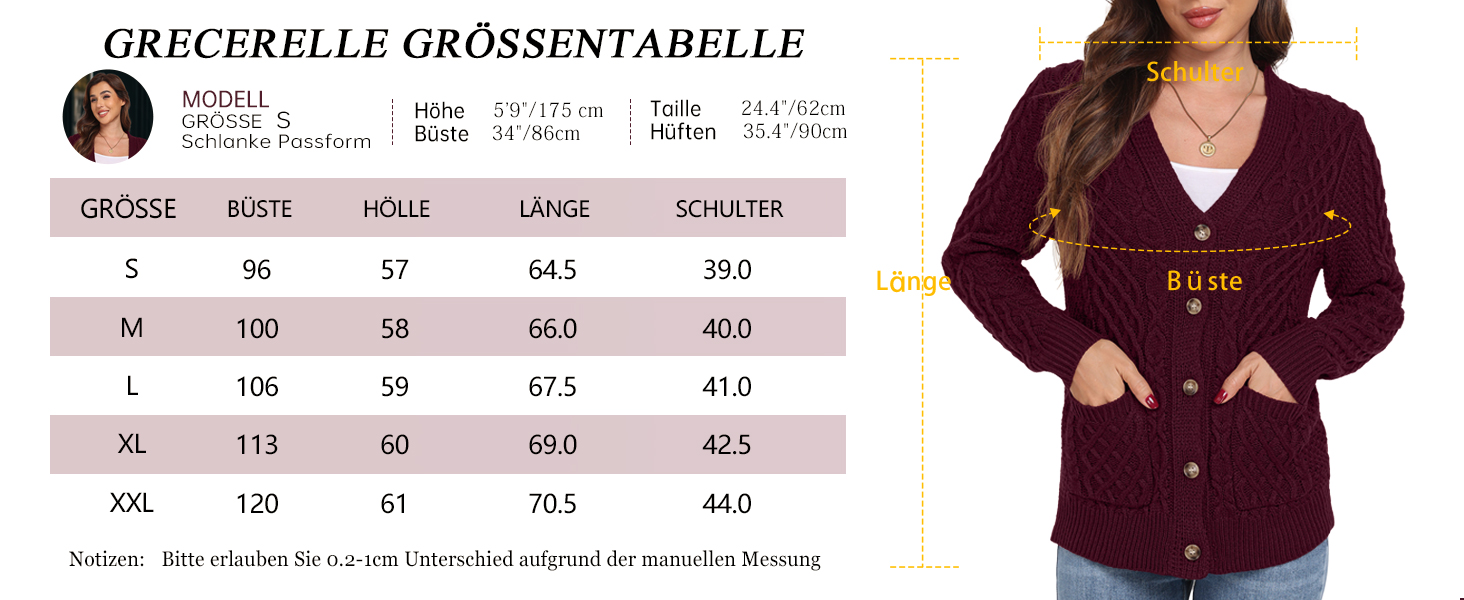 Жіночий в'язаний кардиган GRECERELLE з V-подібним вирізом та ґудзиками, класичний стиль, осінь-зима, бежевий колір