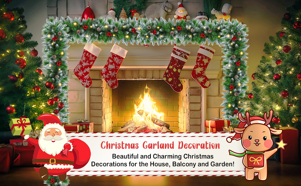 Гірлянда святкова новорічна LED, 2.7м, з 30 світлодіодами, на батарейках, для декорування дому