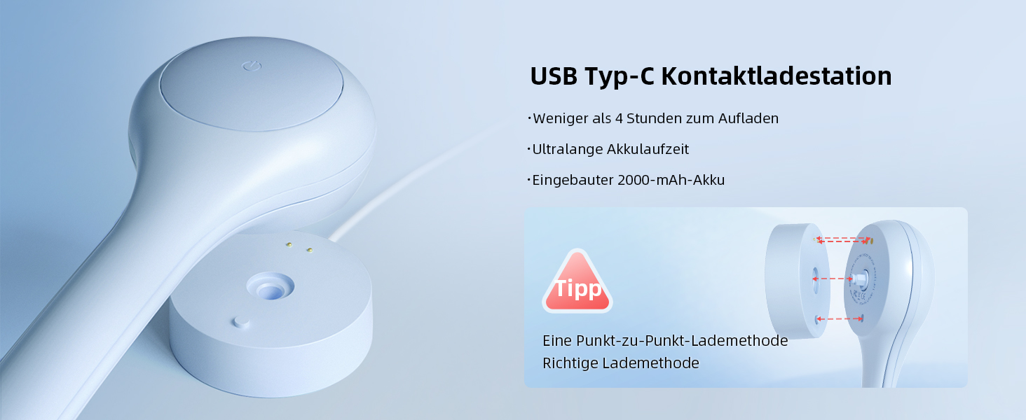 Електрична щітка для спини, м'яка ексфоліація, перезаряджається, довга ручка для душу, допомога у нанесенні крему на спину для жінок, чоловіків, людей похилого віку, глибоке очищення для всіх типів шкіри, хороша піна - Рожева (Небесно-блакитна)