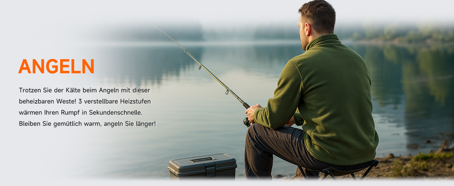 LABCOOL Обогрівальна куртка для чоловіків та жінок - флісова куртка з 6-зонним обігрівом та 3 рівнями температури - USB-живлення з Powerbank 10000mAh - можна прати в пральній машині, розмір M, колір зелений