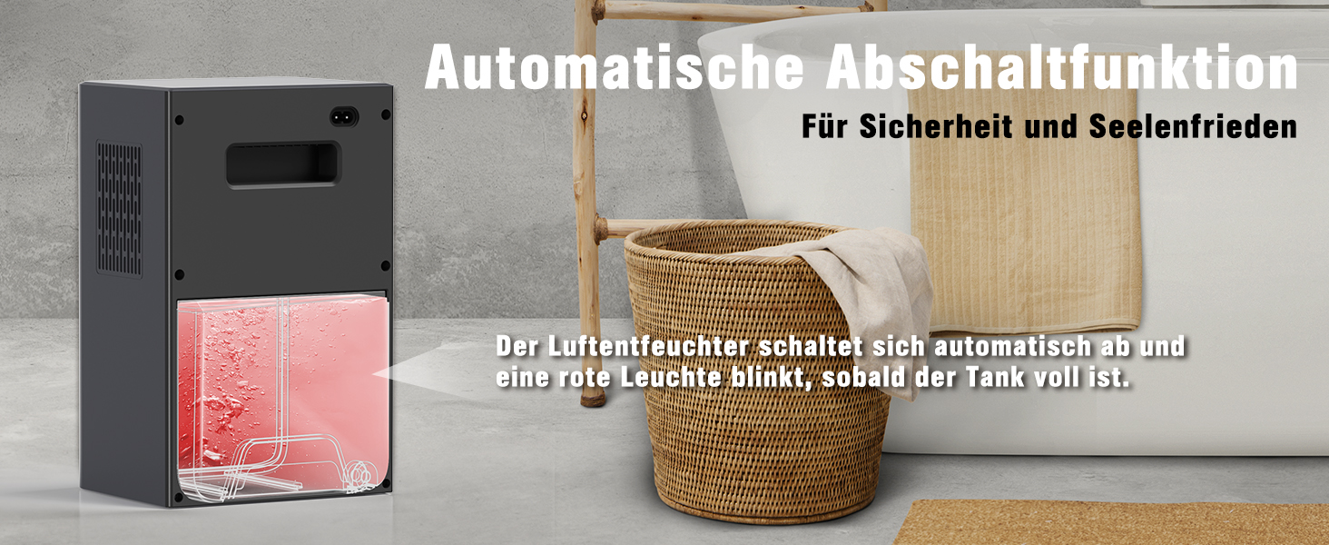 Електричний осушувач повітря Tipkook 2400 мл з автоматичним відтаненням, 10 кольорових світлодіодів, таймером 8/12/24 год, портативний для ванної, спальні, кухні, шафи, срільно-сірий