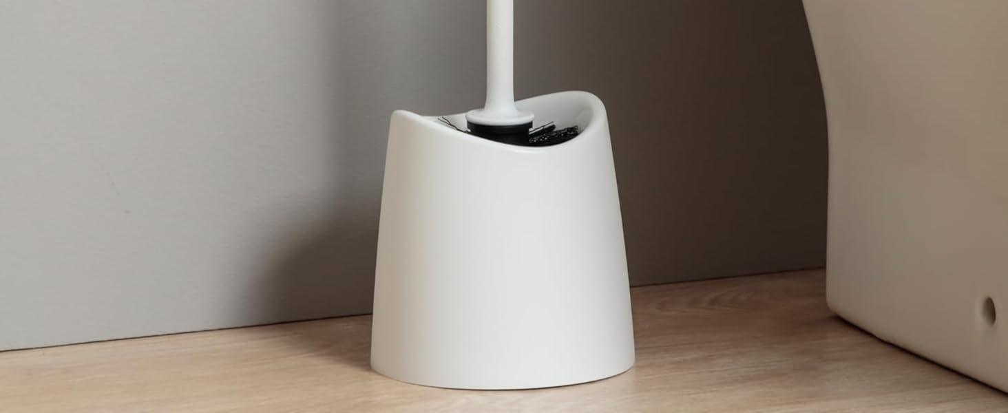 Торцева щітка для туалету Ecohome Standard | Міцна та довговічна | Сучасний дизайн | 12 x 12 x 38 см