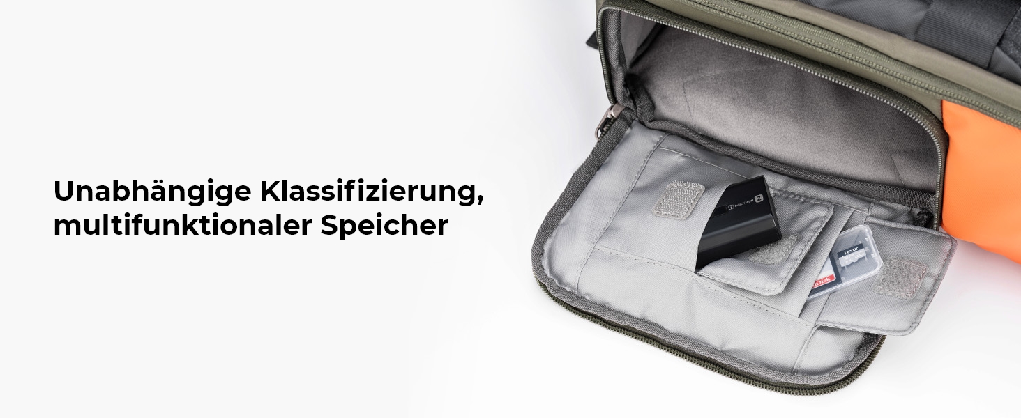 Рюкзак для камери K&F Concept 20L, великий фоторюкзак з відділенням для ноутбука 15.6 дюймів, водонепроникний, з дощовиком, оранжевий