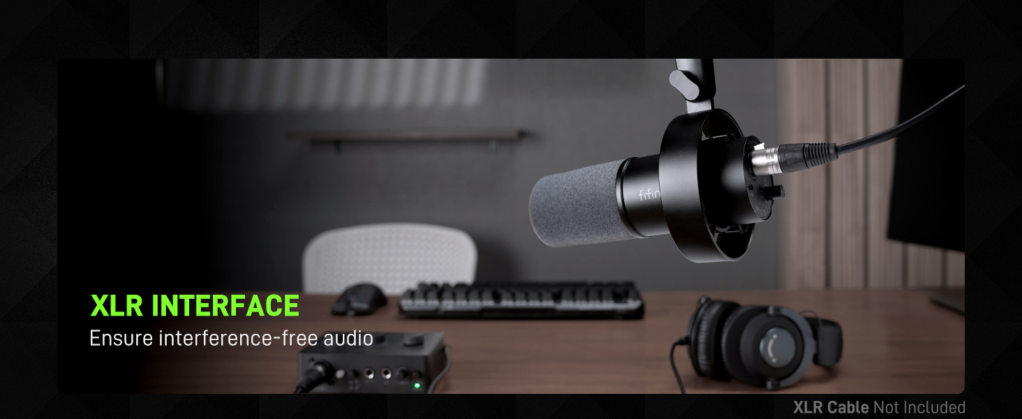 Mikrofon FIFINE K688: XLR/USB, Динамічний, Студійний, для Подкастів, Стримінгу, Ігор, Звукозапису