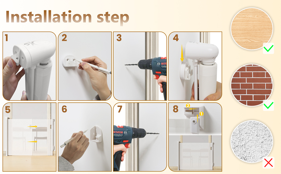 Захист для сходів Vounot: розтягувана сітка-захист для дітей, котів та собак (0-180 см)