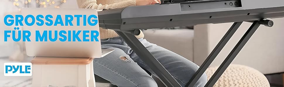 Підставка для клавіатури Pyle, регулюється по висоті та ширині