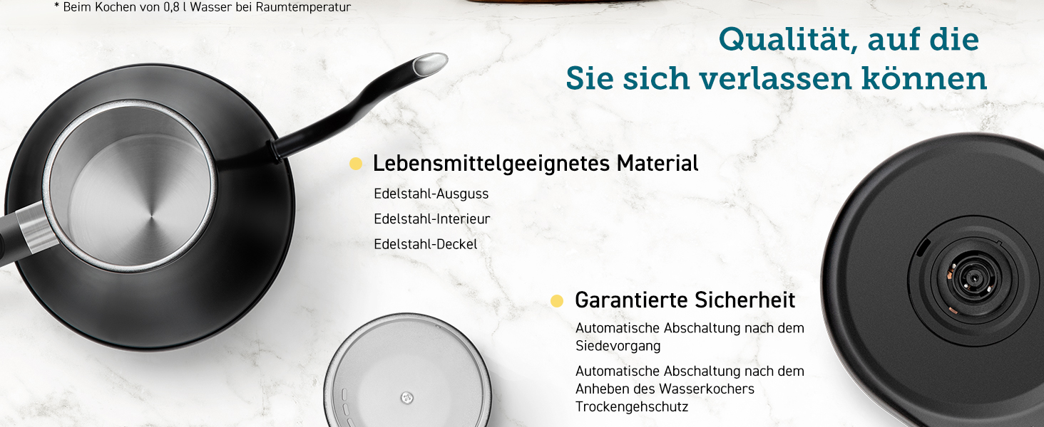 Електричний чайник COSORI з лебединою шийкою, нержавіюча сталь, 0.8 л, регулювання температури 80-100°C, функція підтримки тепла 60 хв, антрацитовий колір