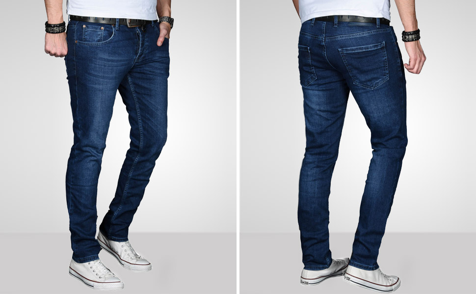 Чоловічі джинси Alessando Salvarini Slim Fit білі, еластичні, розмір 31W/30L