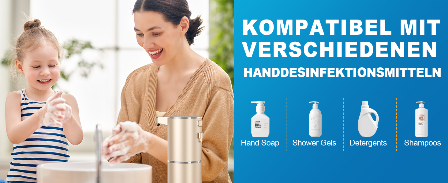 Автоматичний дозатор мила Amyzavls, 380 мл, USB, інфрачервоний сенсор, для ванної, кухні, офісу