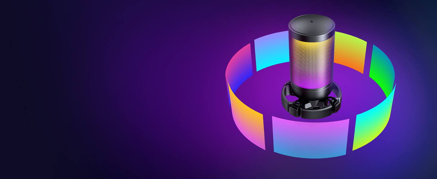 Мікрофон FIFINE для геймінгу та запису: USB-мікрофон з кріпленням для ПК, Mac, PS4, PS5 (чорний)