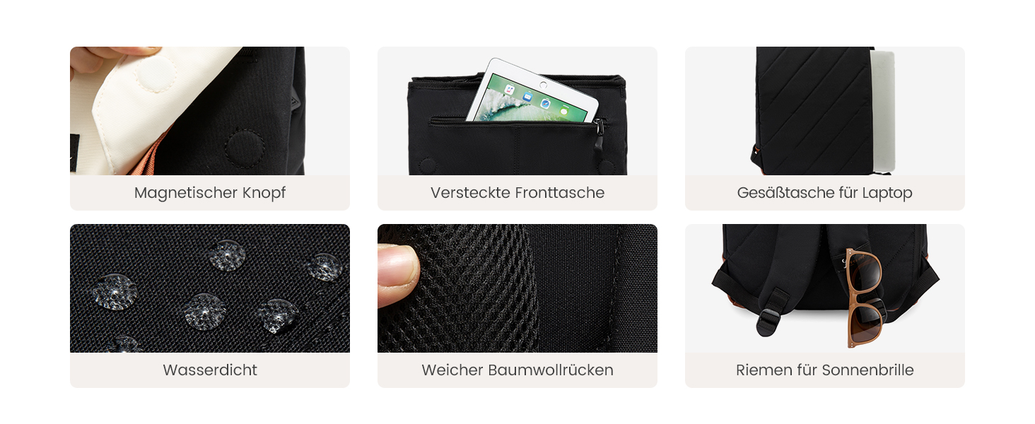 LOVEVOOK Рюкзак для підліток, дівчаток: водонепроникний, з відділенням для ноутбука 15.6