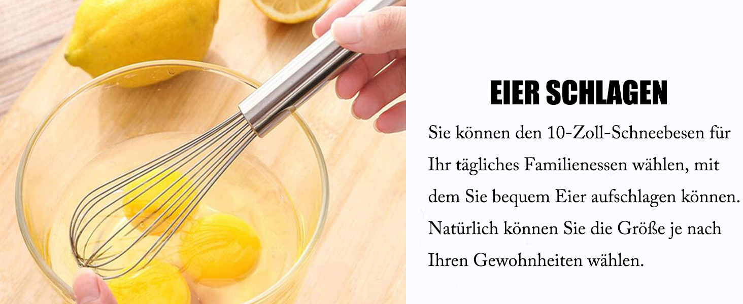 Набір вінчиків з нержавіючої сталі, 3 шт. (8', 10', 12') для приготування, збивання та змішування