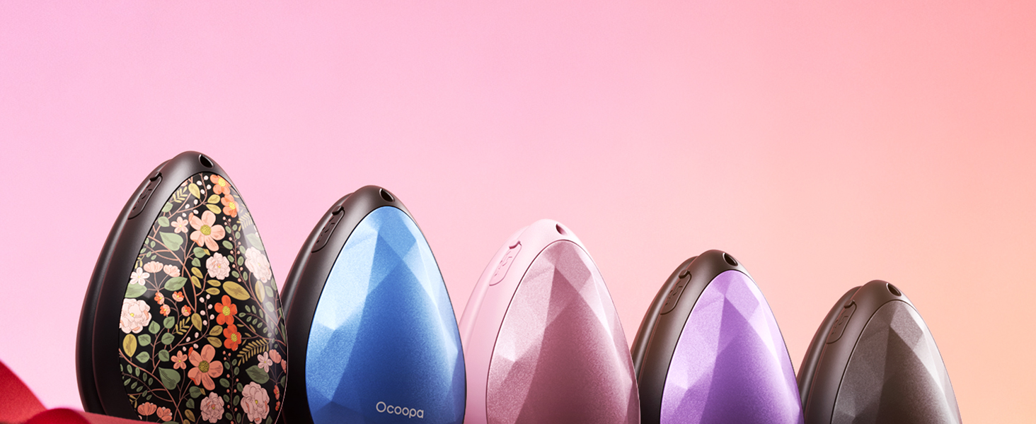 Електричні грілки для рук OCOOPA 2 шт., стильні, у формі діаманта з магнітом, акумуляторні, для жінок, подарунок на Новий рік, для Рейно, туризму, кемпінгу