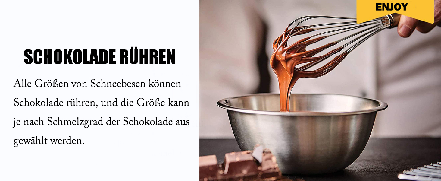 Набір вінчиків з нержавіючої сталі, 3 шт. (8', 10', 12') для приготування, збивання та змішування