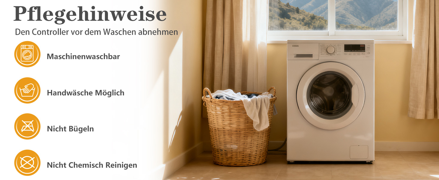 Електрична ковдра COZYTY 150x200 см з підігрівом, фланель, 6 режимів нагріву, таймер, захист від перегріву, пральна машина, молочно-білий колір