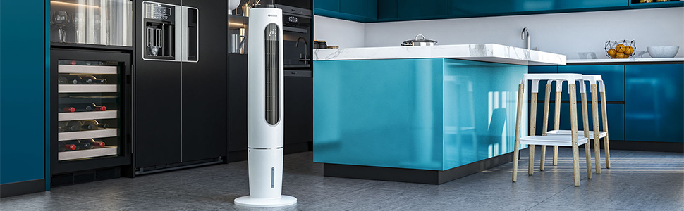 Вентилятор Olimpia Splendid Tower Peler - 3.5 л, 300 м³/год, 65 Вт, білий (2024)