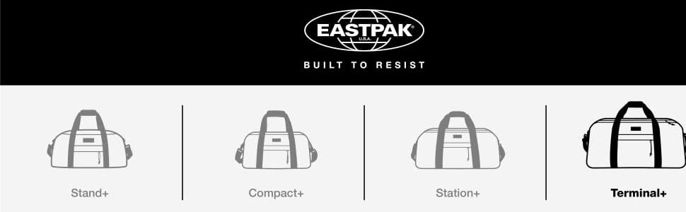 Дорожня сумка Eastpak TERMINAL+ 96 л, чорна, 38x75x34 см