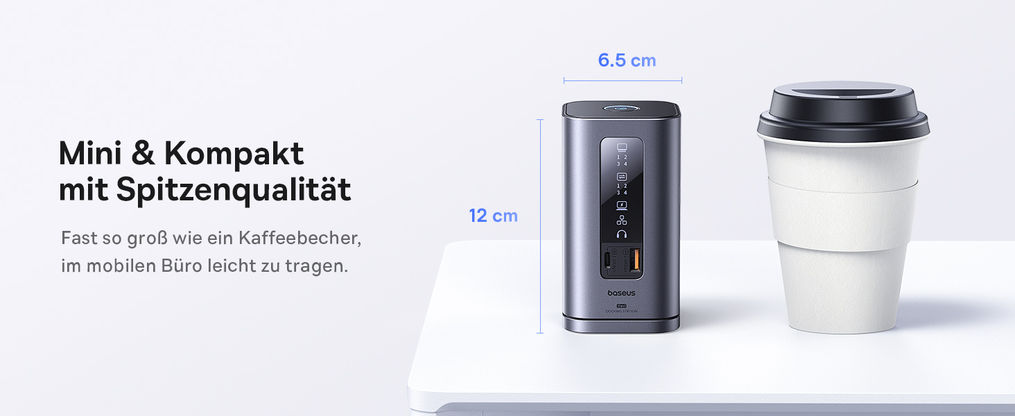 Базаус Док-станція USB-C 12-в-1 для ноутбуків Dell/HP/Lenovo/Asus/Acer/Mac, 2 монітори 4K HDMI, 10Gbps USB-C/A, 100W PD, Gigabit Ethernet