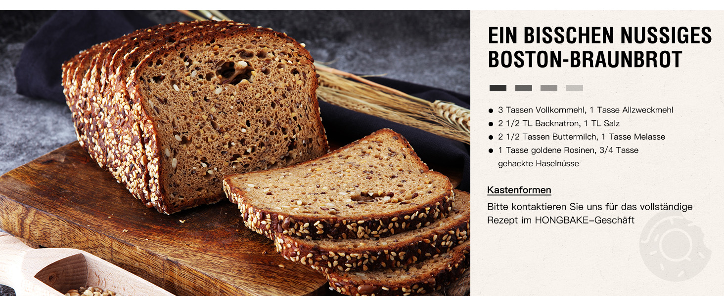 Форми для випічки HONGBAKE (2 шт.) з антипригарним покриттям, 36x24 см, з вуглецевої сталі, BPA-free, для міні-бананового хліба, брауні та хліба