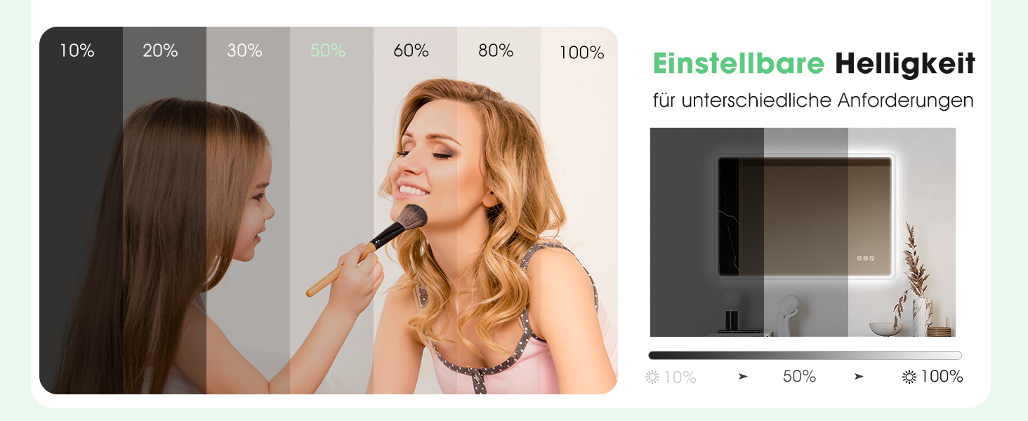 Дзеркало для ванної кімнати S'bagno з підсвічуванням 80x60 см, Bluetooth, протитуманне покриття, 3 кольори, регулювання яскравості, пам'ять налаштувань, загартоване скло, водонепроникність IP44, горизонтальне/вертикальне встановлення M66 (Bluetooth)