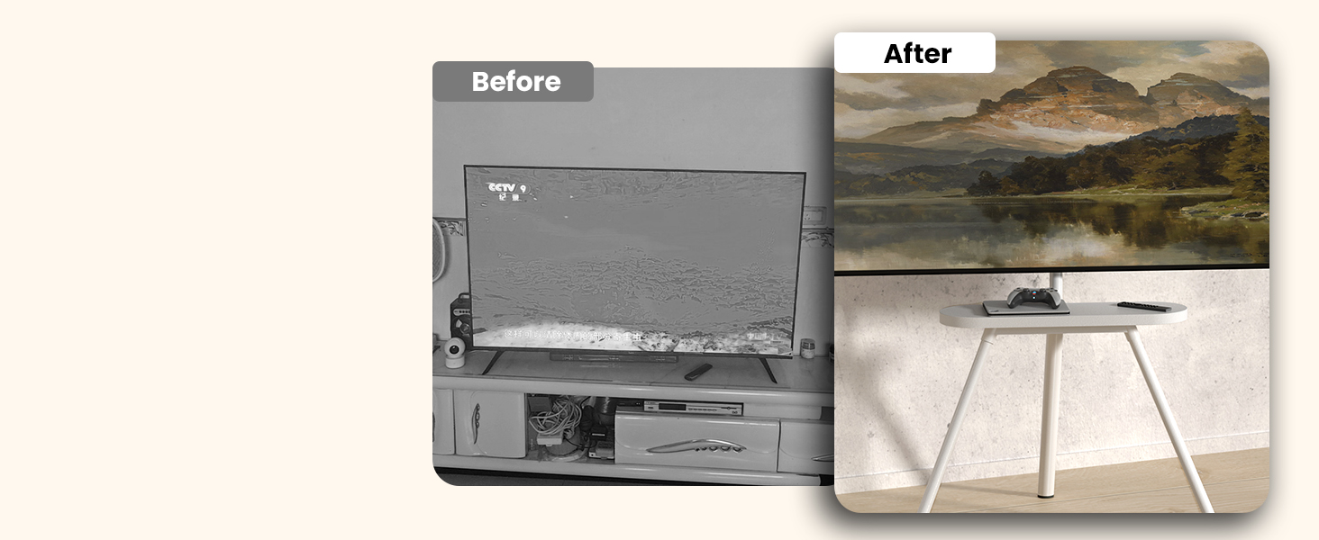 Підставка для телевізора PUTORSEN: поворотна, регульована по висоті, 43-65 дюймів, до 40 кг, VESA 400x400 (сірий або білий)