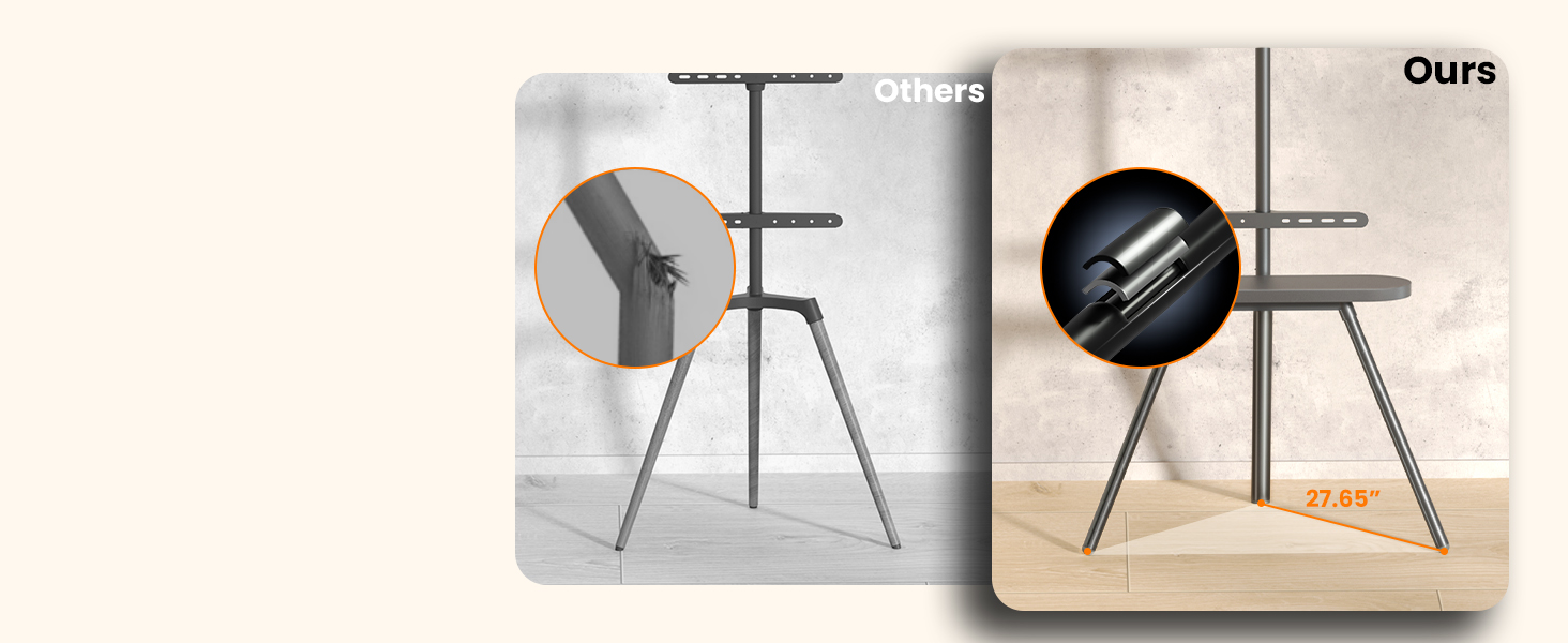 Підставка для телевізора PUTORSEN: поворотна, регульована по висоті, 43-65 дюймів, з полицею, до 40 кг, VESA 400x400, сіра