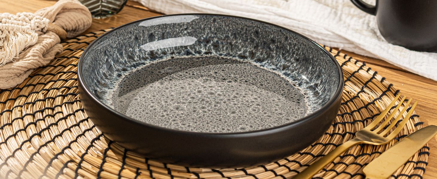 Набір кавових чашок Sänger Sydney (6 шт.) з кераміки, 430 мл, сірий, для кави та чаю, миючі в посудомийній машині, для мікрохвильової печі