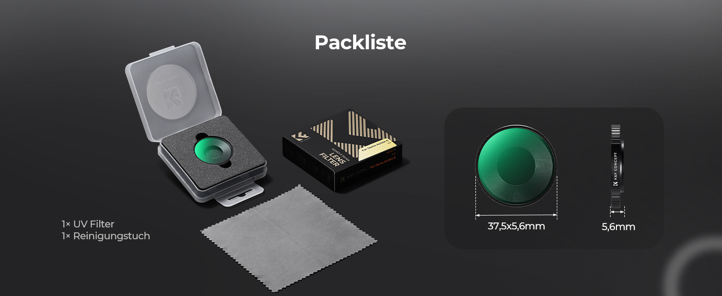 Набір фільтрів K&F Concept ND для DJI Osmo Action 6: ND8, ND16, ND32, ND64 (з покриттям UV)