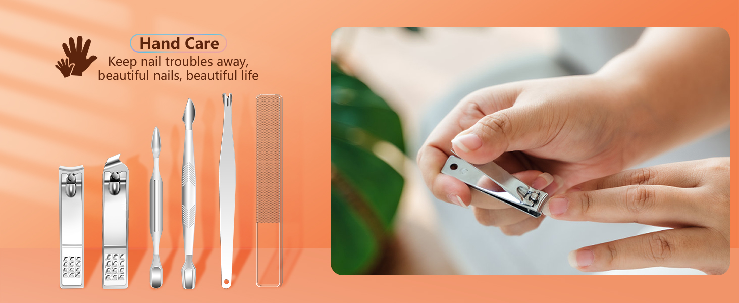 Набір для манікюру та педикюру, 16 шт. з нержавіючої сталі, професійний, з кейсом для подорожей