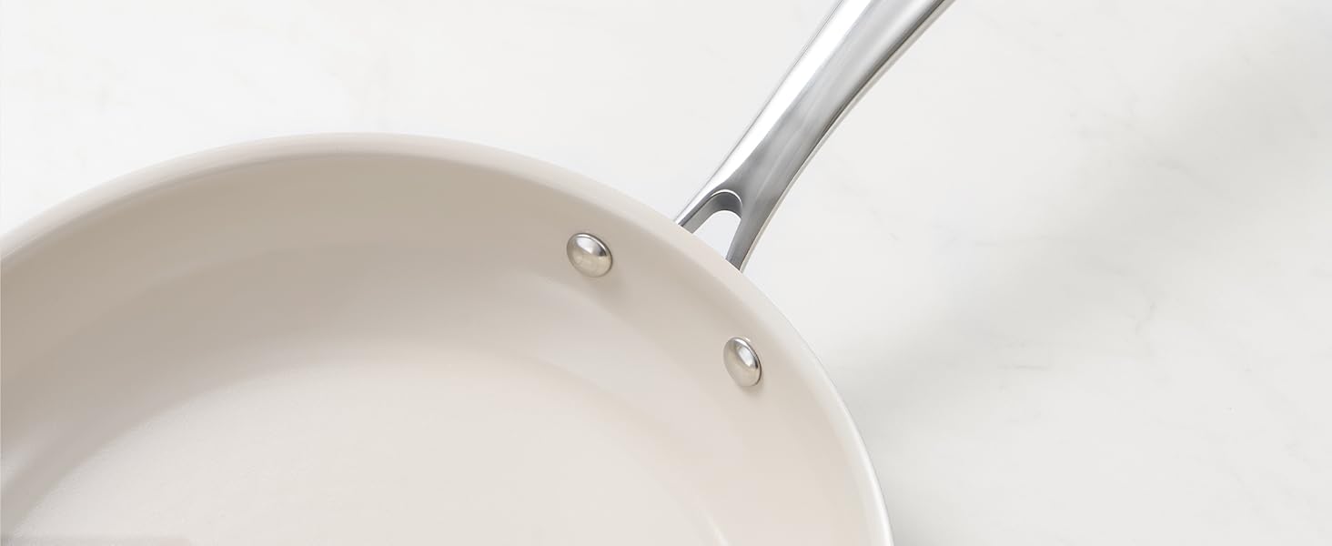 Redchef Ceramic Induction Nonstick Pan Set - 20/24/28cm - PTFE, PFAS, PFOA Free - Compatible with All Cooktops, Oven Safe, Dishwasher Safe