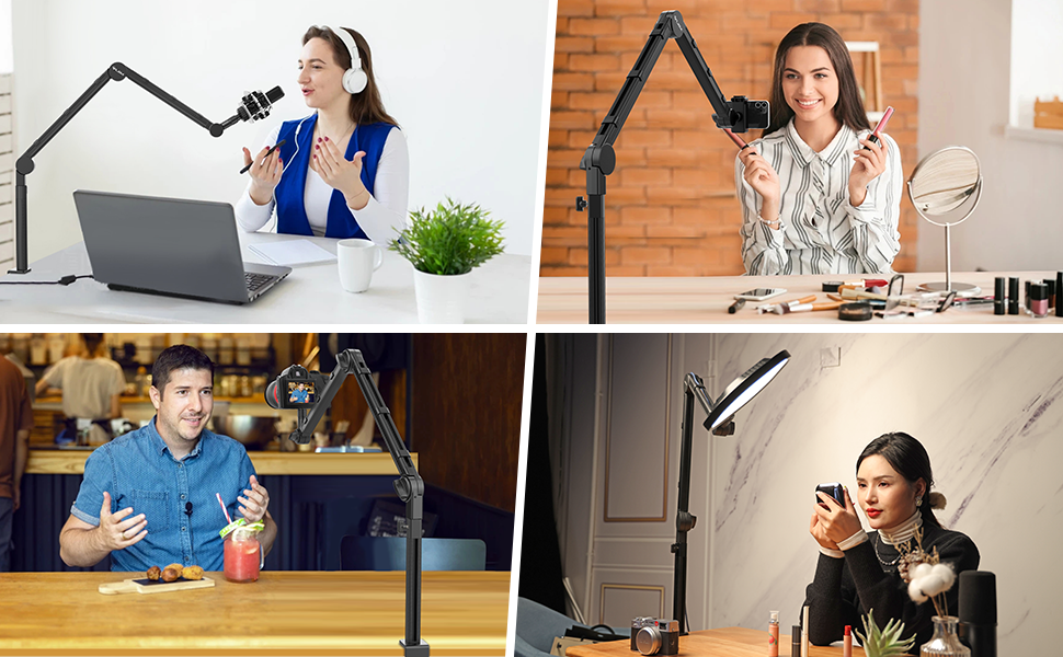 Тримач для мікрофона ULANZI LS24 - професійний, міцний, для студії, стрімінгу, подкастів, broadcast, з адаптерами 3/8' та 5/8'