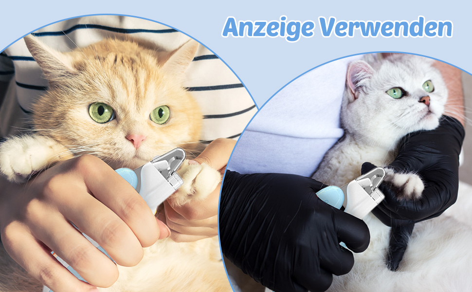 Тример для когтів домашніх тварин DONGKER з LED-підсвічуванням та гострою клинком, для собак та котів середніх та маленьких порід