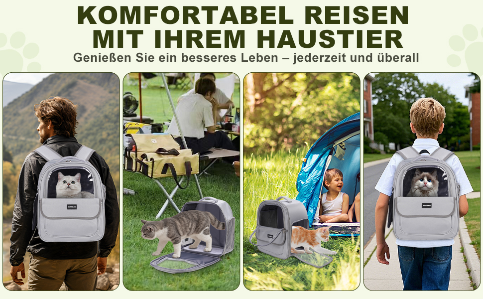 Рюкзак для кота/собаки до 7 кг, дихаючий, з сіткою та страхувальним ремінцем – водонепроникний оксфорд, для подорожей, ветеринара (сірий)