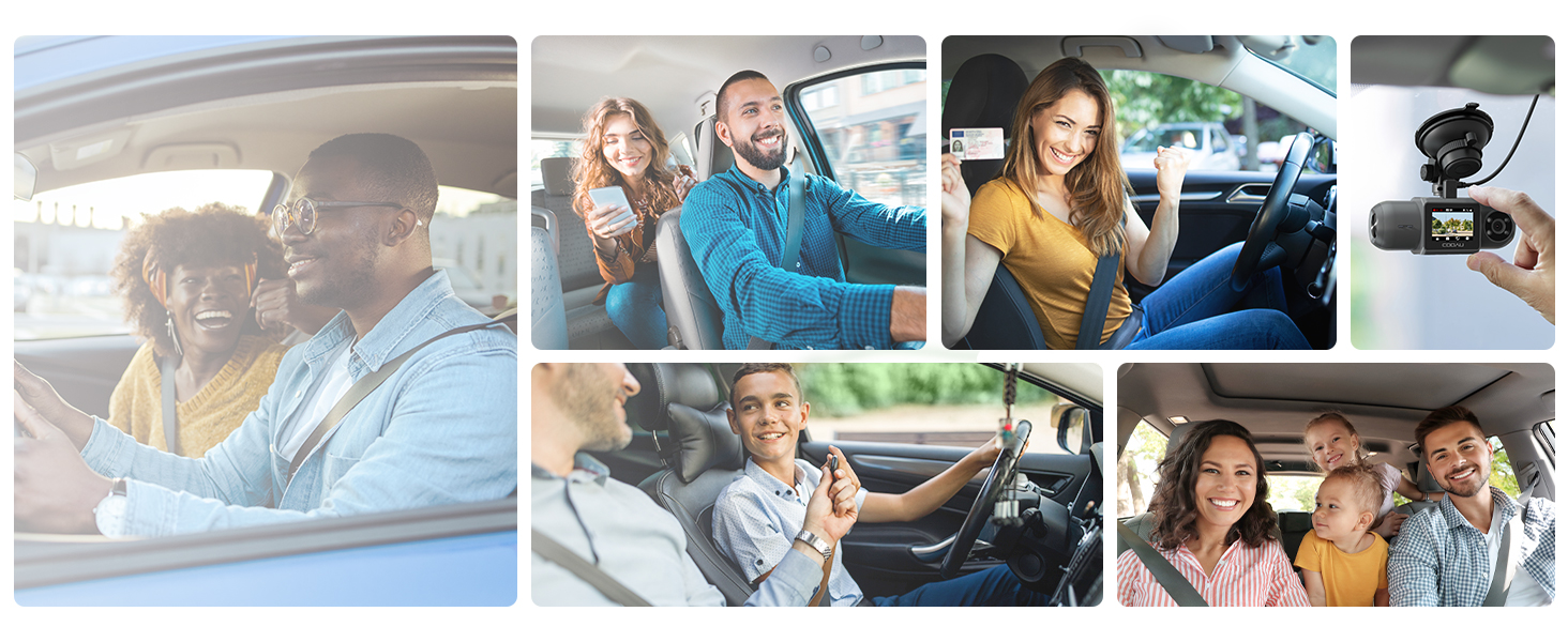 Відеореєстратор COOAU D30S 4K з GPS, WiFi, двома камерами (передньою 4K та внутрішньою 2.5K), інфрачервоною нічною зйомкою, G-сенсором, паркувальним режимом та підтримкою карт пам'яті до 256GB