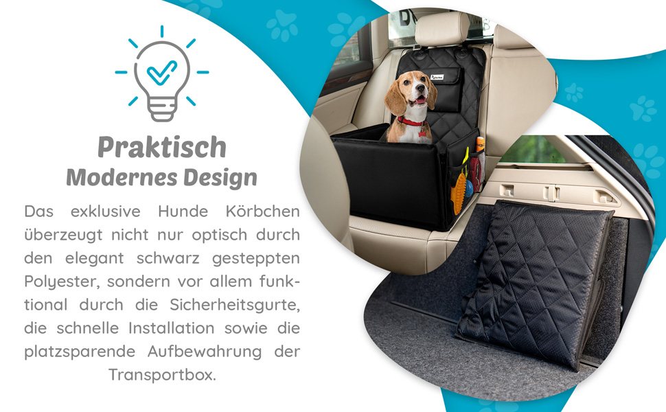 Автокрісло для собак з дозатором кульок для прибирання - зручне автокрісло для маленьких собак | Зручне та безпечне